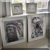A34. Framed artwork. 